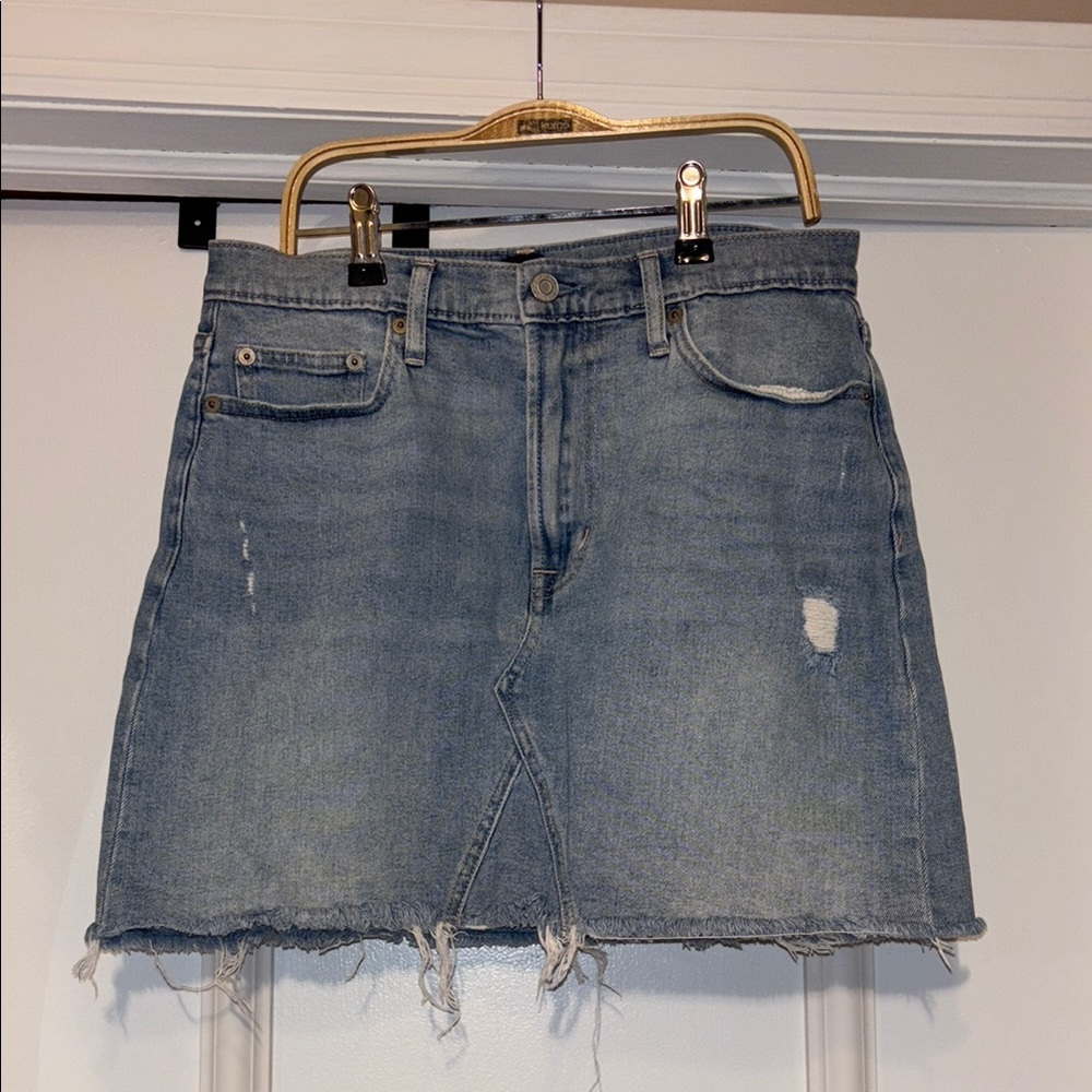 Gap Distressed Denim Mini Skirt - Size 6